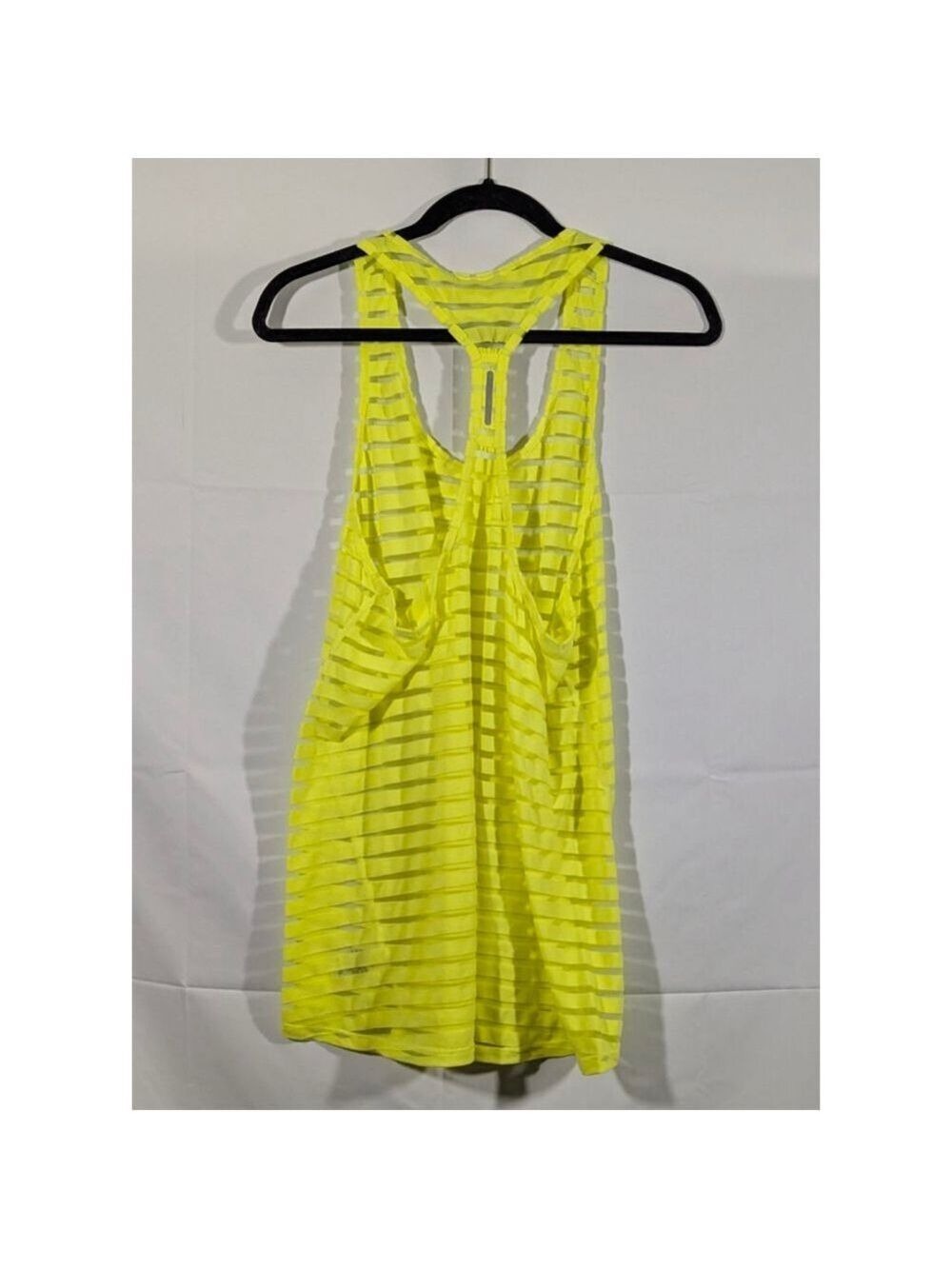 Calvin Klein Performance Neon Yellow Racerback Tank Large - Picture 2 of 3
